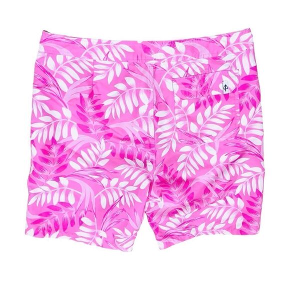 Strong Boalt Swim Trunks Board Shorts Sz 32 Pink White Floral - Picture 3 of 9